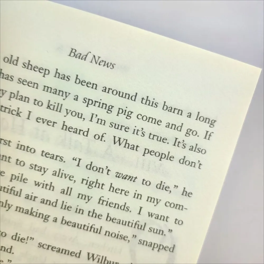 Charlotte's Web Newbery Versione inglese Romanzo Libro di fiabe Fiction