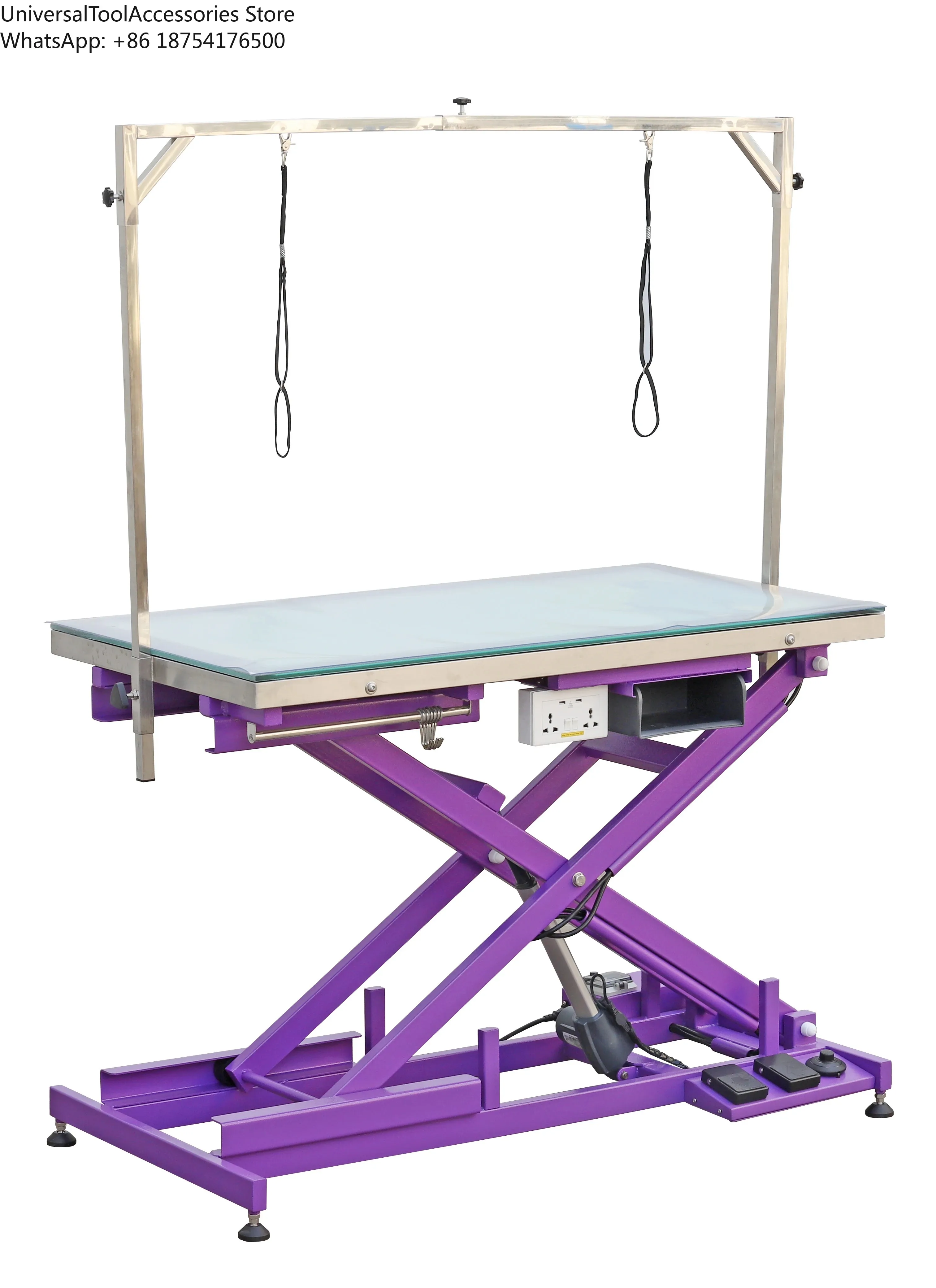 Electric Pet Dog Grooming Table Low-Height LED Light Trimming Table  Salon Show Table Adjustable Height Non-Slip Surface