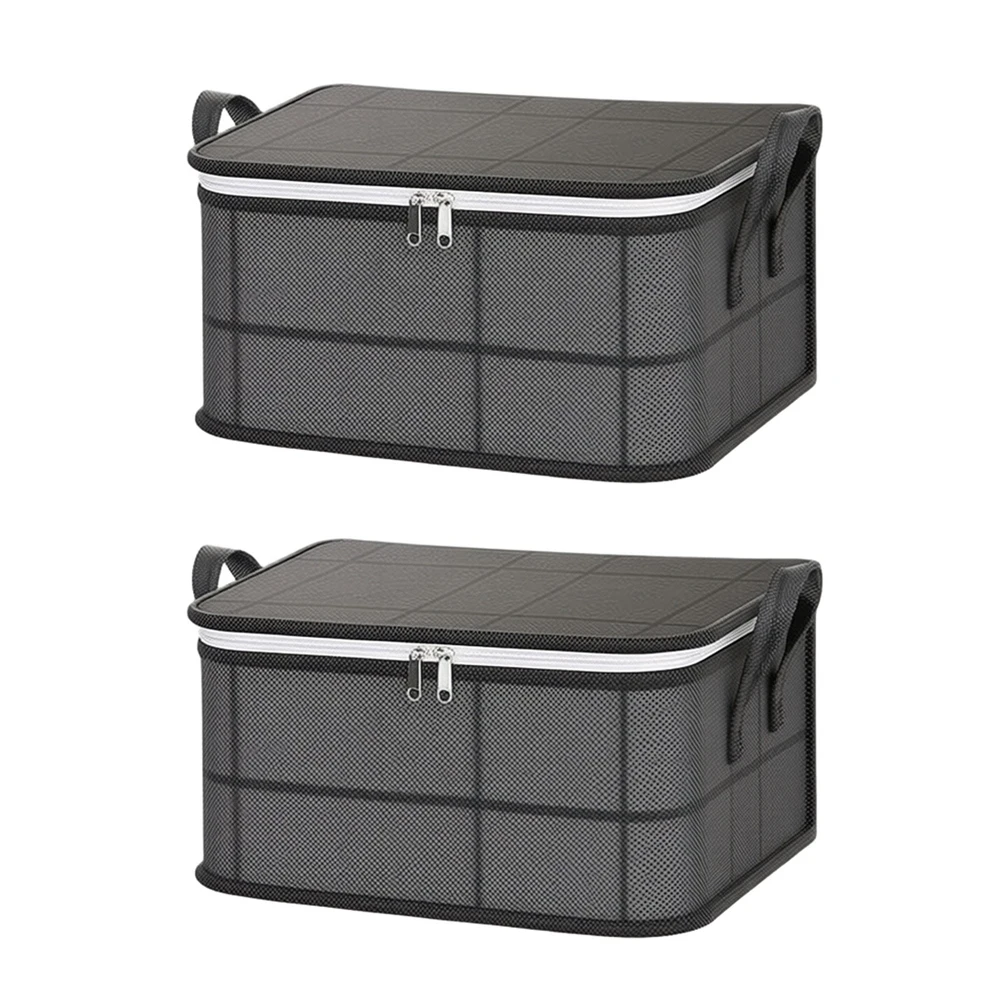For storage bag fabric 35x20cm 50x50cm 56x56cm 50x70cm black organizer with zipper compartments portable home travel use