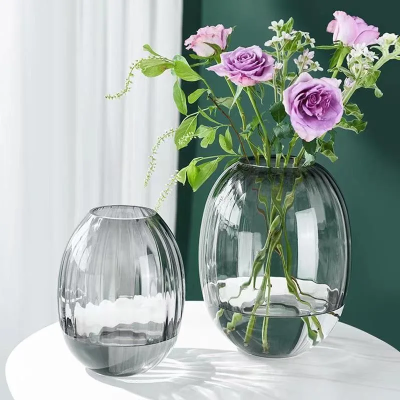 Simple Glass Vase Decoration Glass Transparent Water Raised Flowers Living Room Table Decoration Flower Arrangement