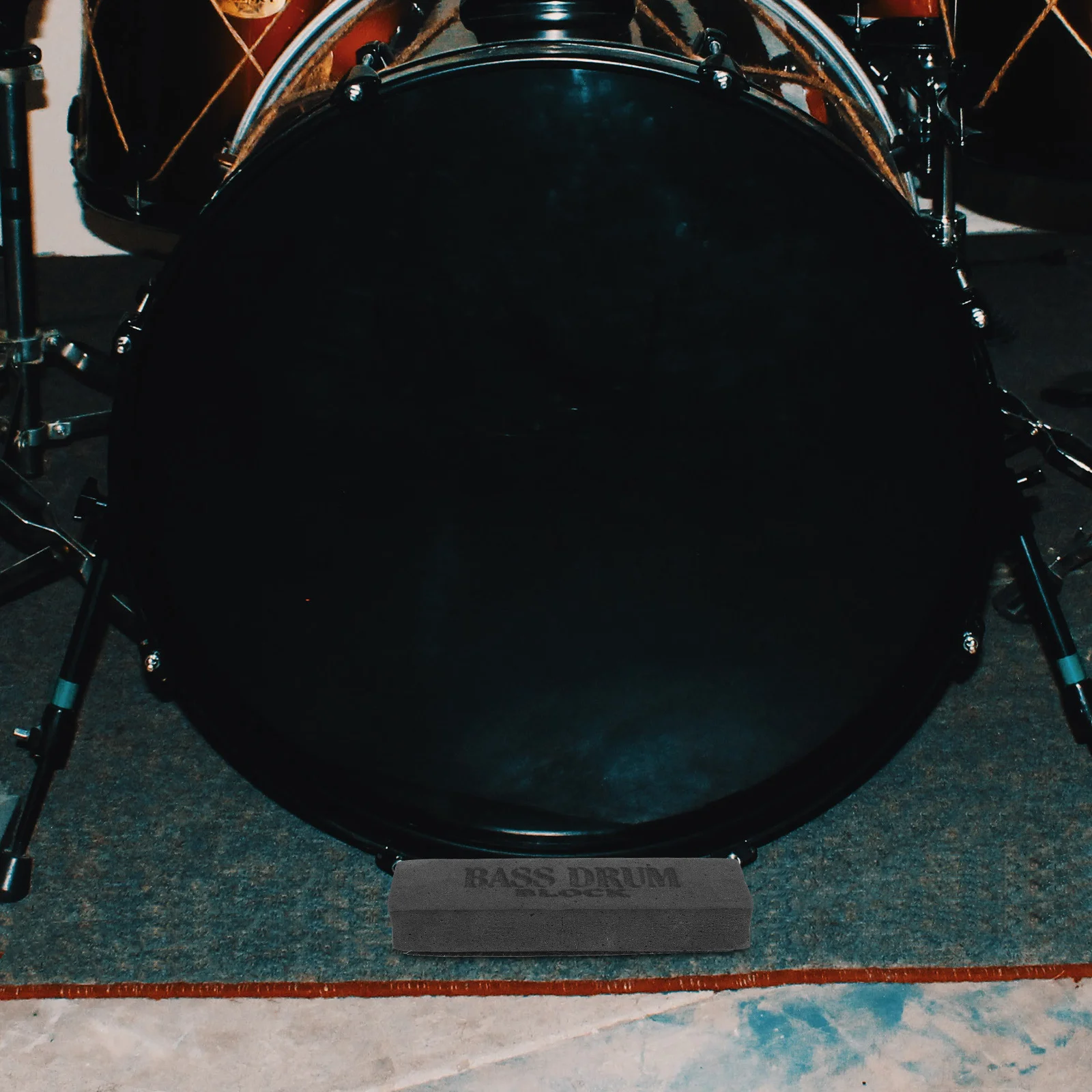 

Drum Set Fixing Block Bass Drum Anchor Non-Slip Support Wear-Resistant Safe Material Lightweight Portable Drummers Performance