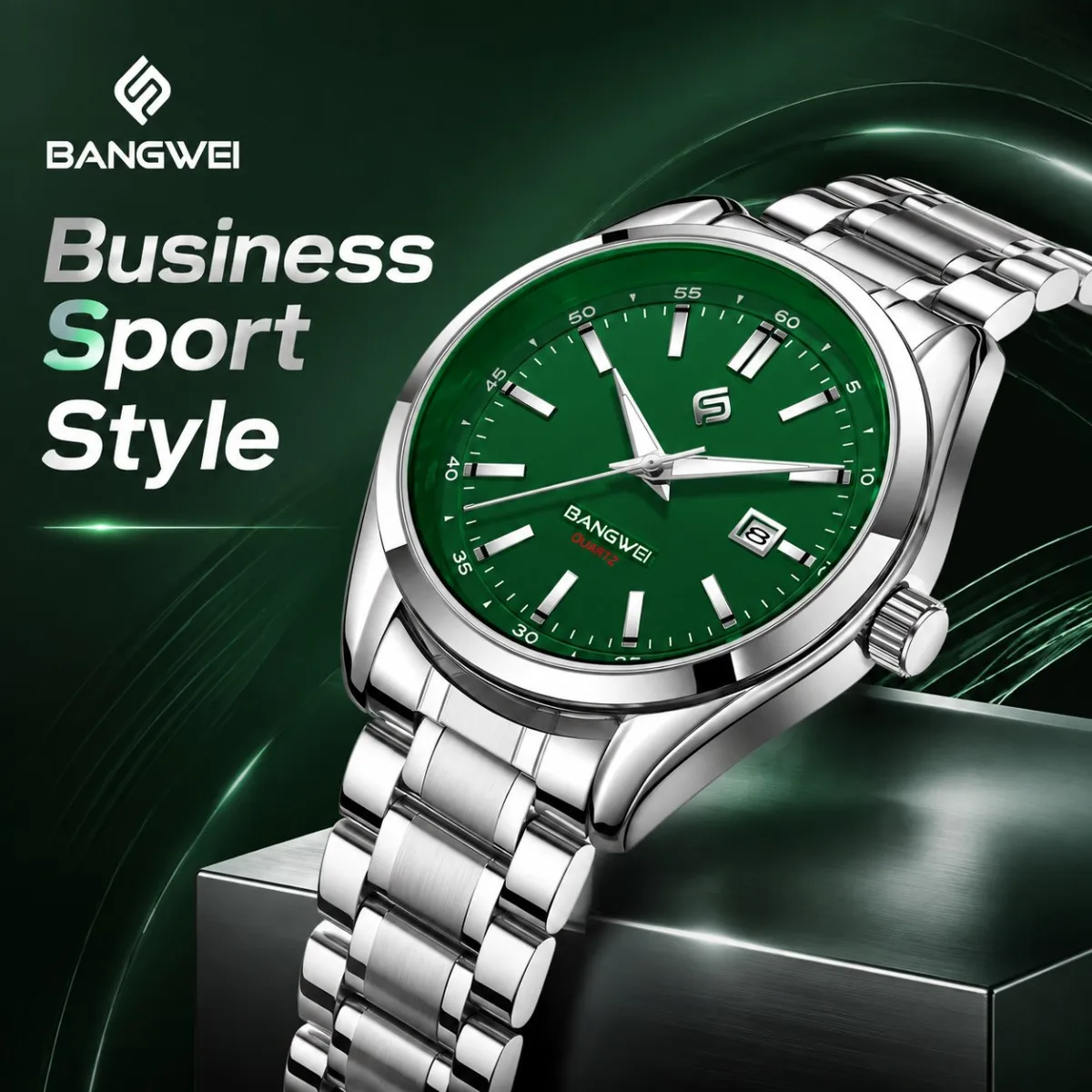 BANGWEI 2026 Men's Watches Waterproof Stainless Steel quartz Simple Luminous Fashion luxury mens wristwatch relogios masculino