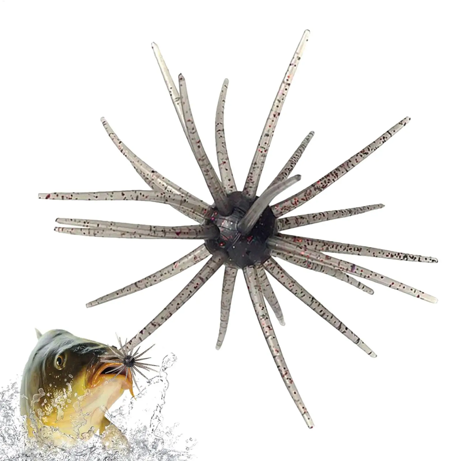 

Bass Fishing Bait Soft Sea Urchin Bait Realistic Artificial Sea Urchin Lures For River Lake Freshwater Saltwater Shore Catfish