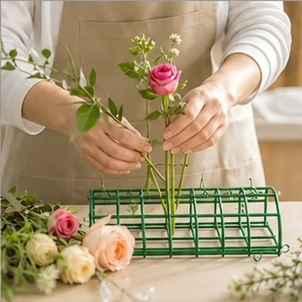 6 pcs Flower Arrangement Bases for Wall Panels – Floral Bouquet Making Supplies & Home Decor Frames