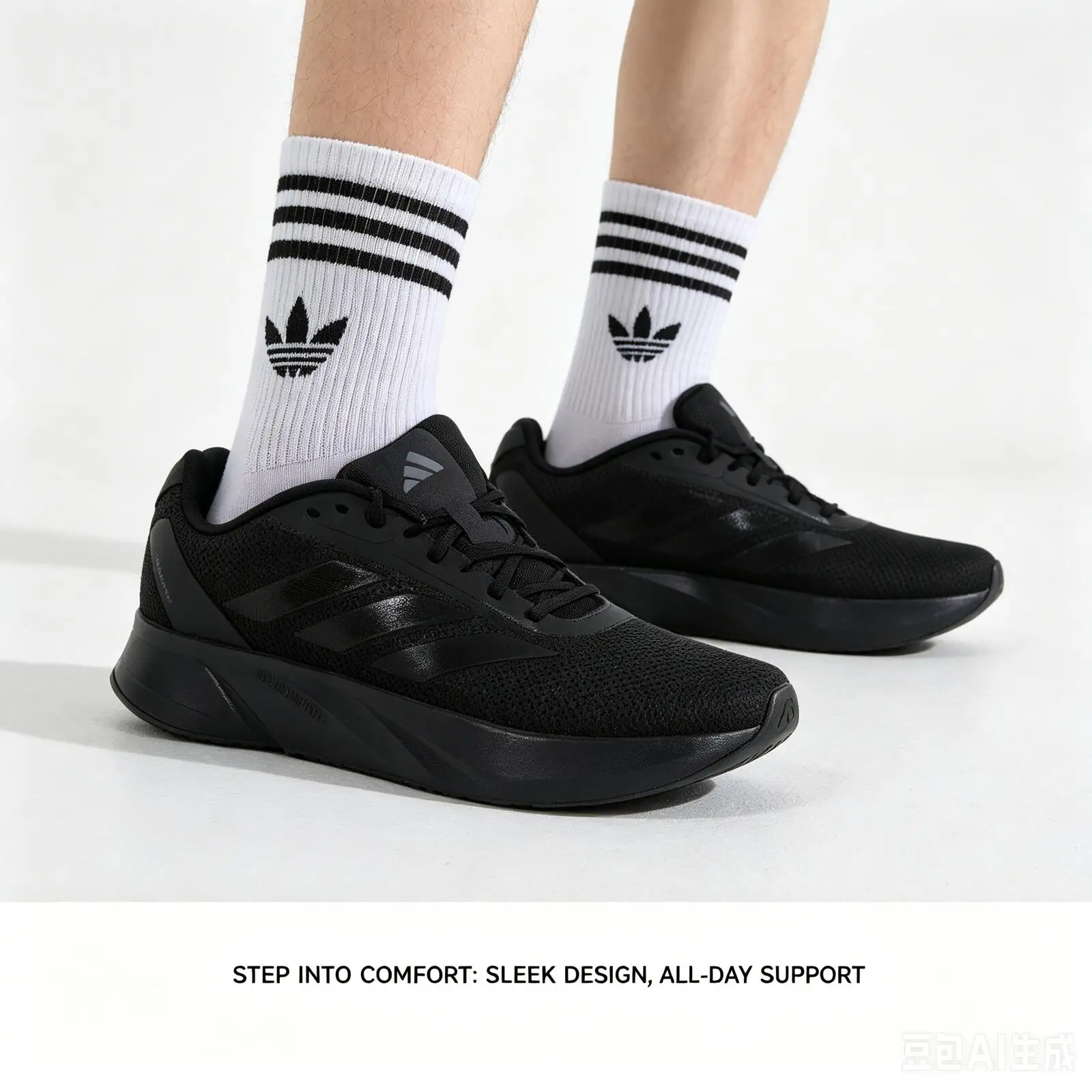 Adidas Duramo SL All Black Breathable Mesh Shock Absorbing Lightweight Men Running Sneakers IE7261