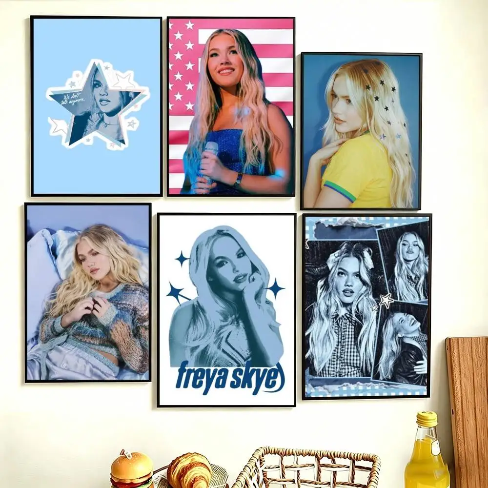 

F-Freya S-kye Singer Poster Perfect Space Sticker Self Adhesive for Office Home Theater Wall Art Decor Fancy Gift