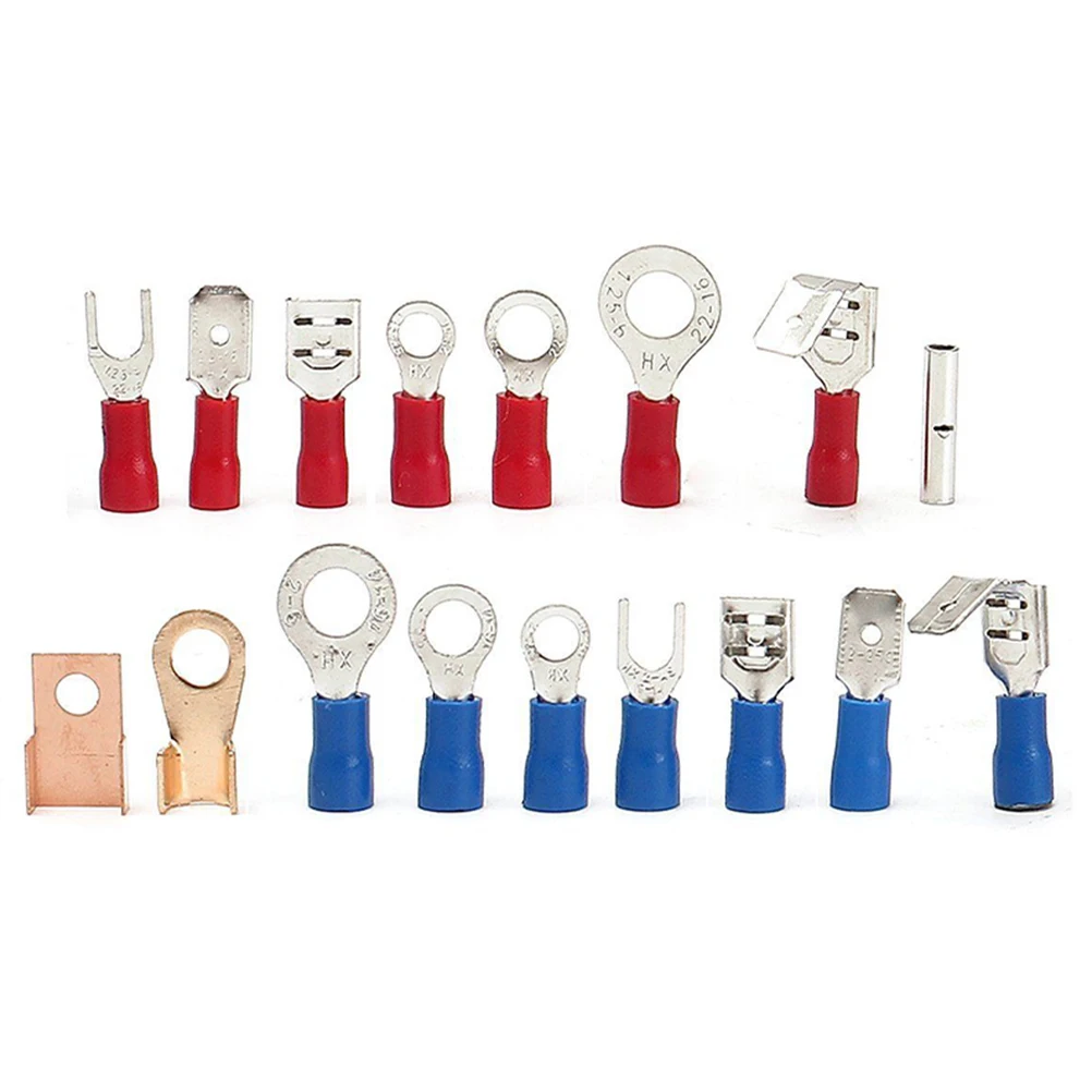 

350pcs Terminal Bushing Heat Shrink Tubing Cold Pressed Wiring Connection Electric Accessories Storage Case for Cars