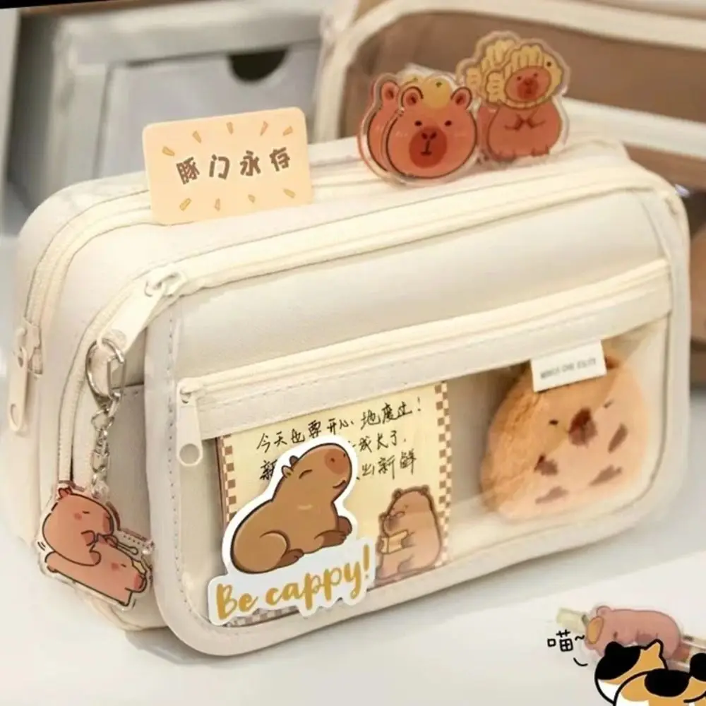 Cute Fabric Pencil Case Kawaii Large Capacity Animal Zipper Kids Bag Children'S Boys' Pen Pouch Girl School Case Supplies