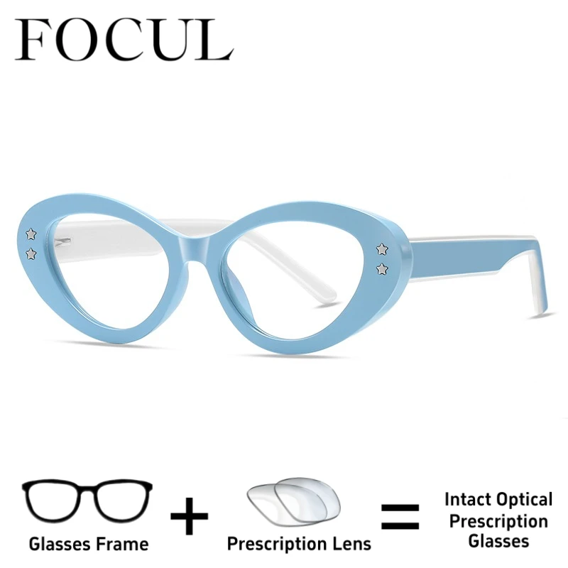 FOCUL Women Outdoor Activity Suitable Anti Blue Ray Glasses Photochromic Myopia Eyeglasses Custom Prescription Optical Eyewear
