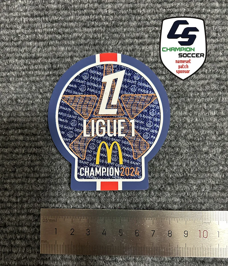 Parche de silicona y material aterciopelado, liga francesa, 23-24