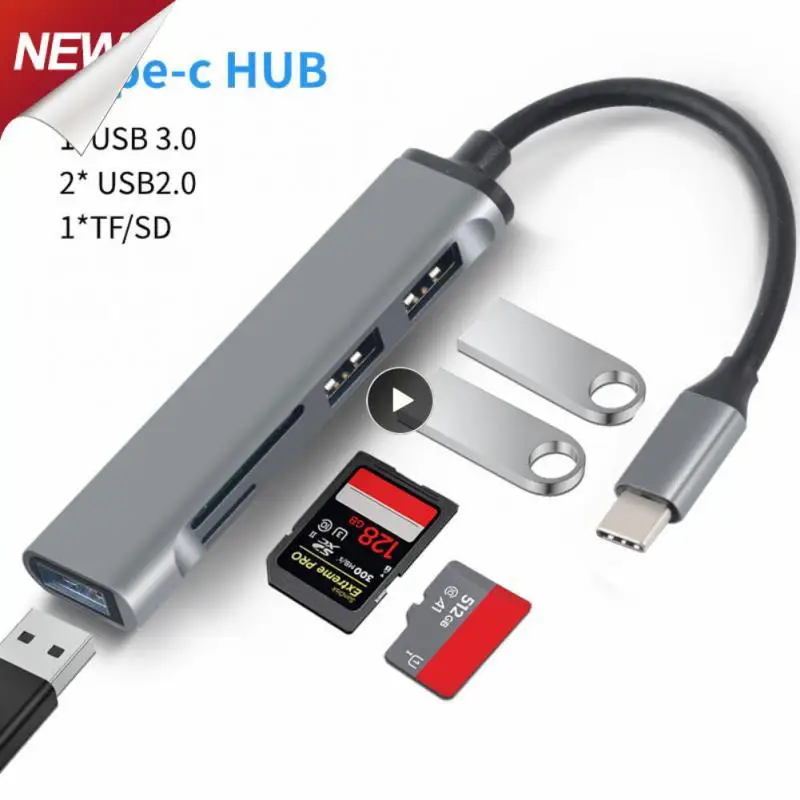 Type C Hub Portable 5 In 1 With Sd Tf Ports High Speed Multiport For Macbook 13 15 For Macbook Computer Card Reader