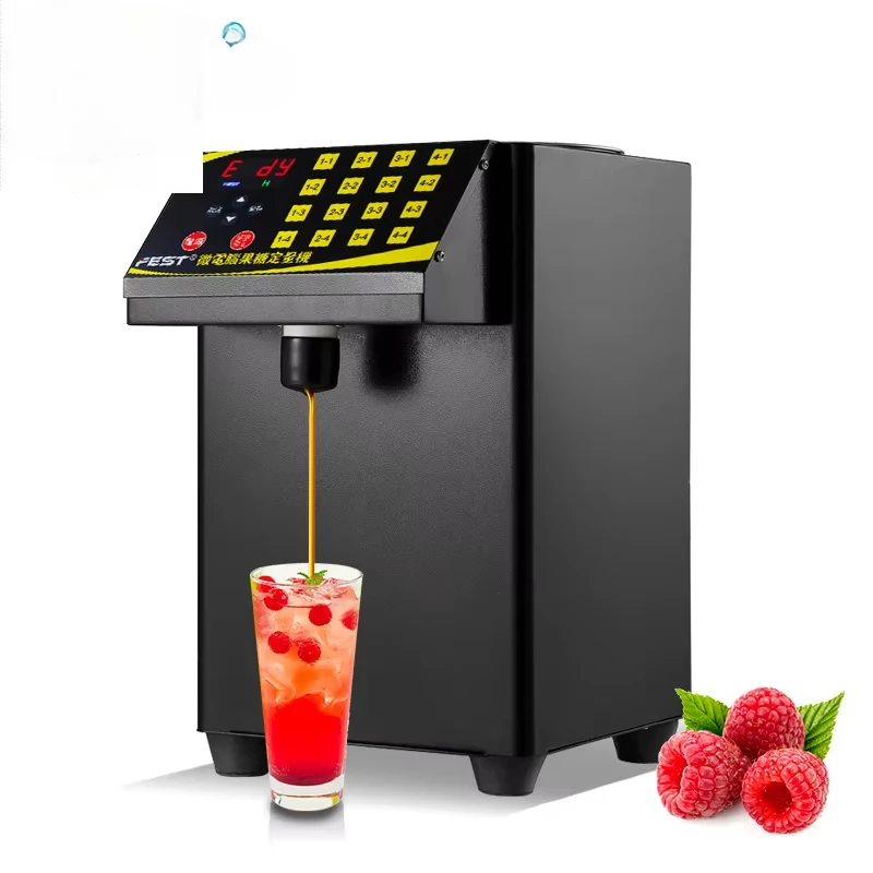 Factory Wholesale Bubble Tea Equipment Automatic Fructose Dispenser Machine 16 Keys Fructose Syrup Quantitative Machine