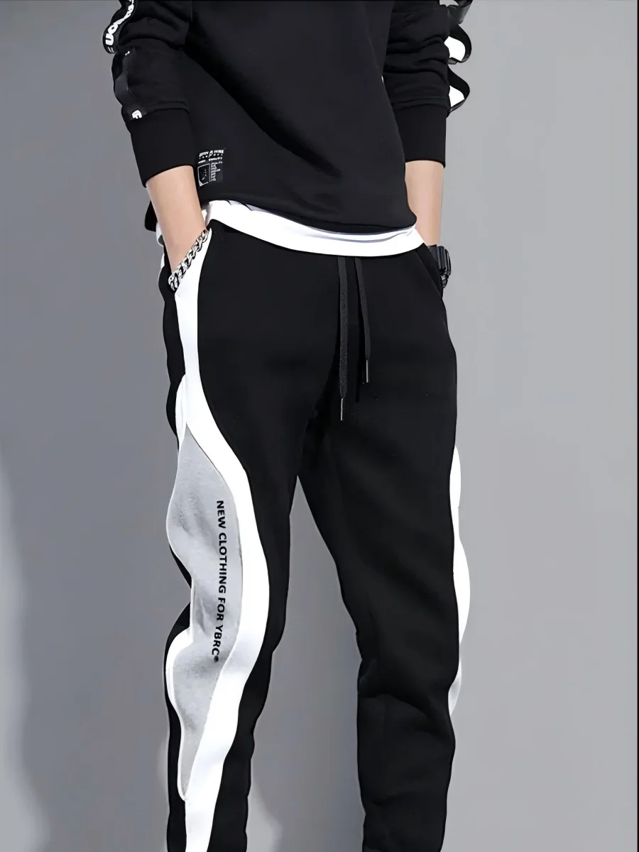 2025년 봄/가을 남성 스포츠웨어 바지, 남성 루즈 레깅스, 패치워크 조깅 트레이닝 캐주얼 바지, 패셔너블 바지