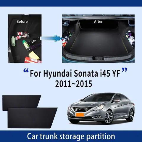 현대 소나타 하이브리드 i45 YF 2011 ~ 2015 2012 2013 트렁크 보관 파티션 다기능 보관함 자동 인테리어 액세서리