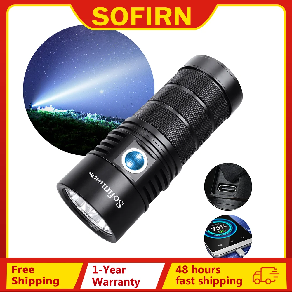 yZ[zSofirn SP36 Pro 8000lm ͂ LED d 4 * SST40 USB C [d 18650 g[`