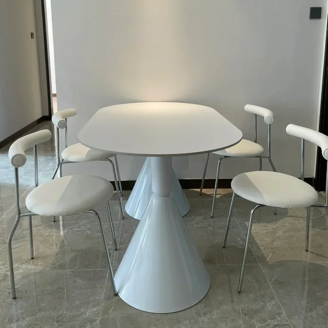 Board Simple Oval Floor Standing Table Rock Dining Coffee Home Office Console Dressing Table Modern Dining Tafel Home Furniture