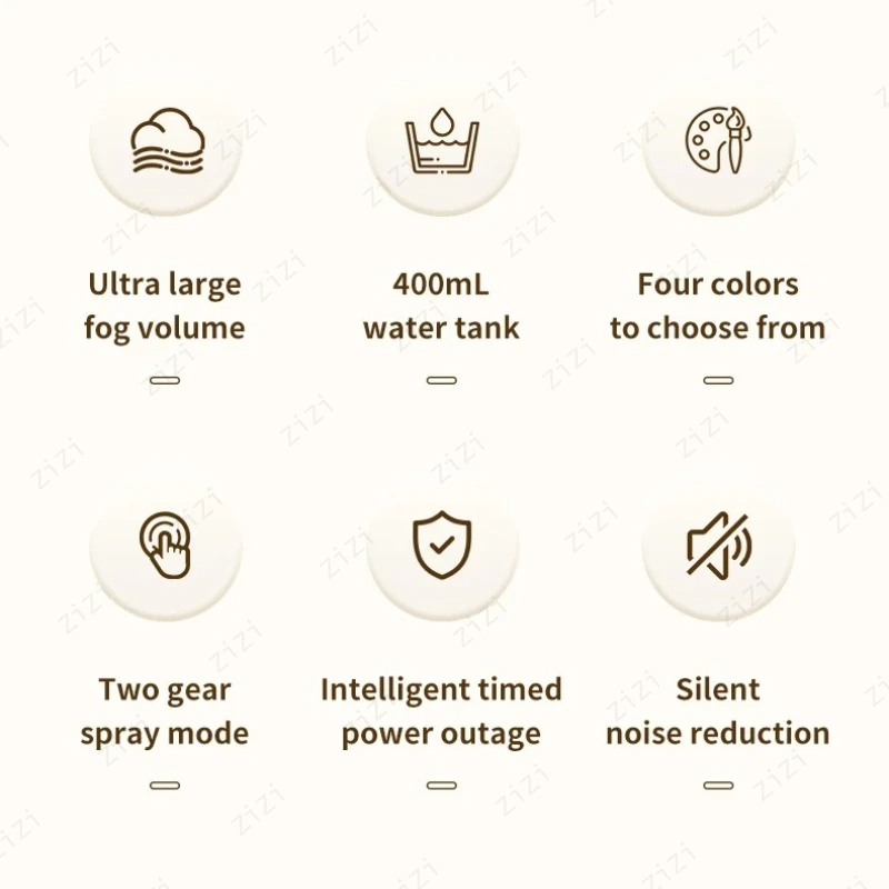 USB Silent Volcanic Shaped Humidifier Advanced Night Light Humidifier Nano Atomization Moisturizing Humidifier