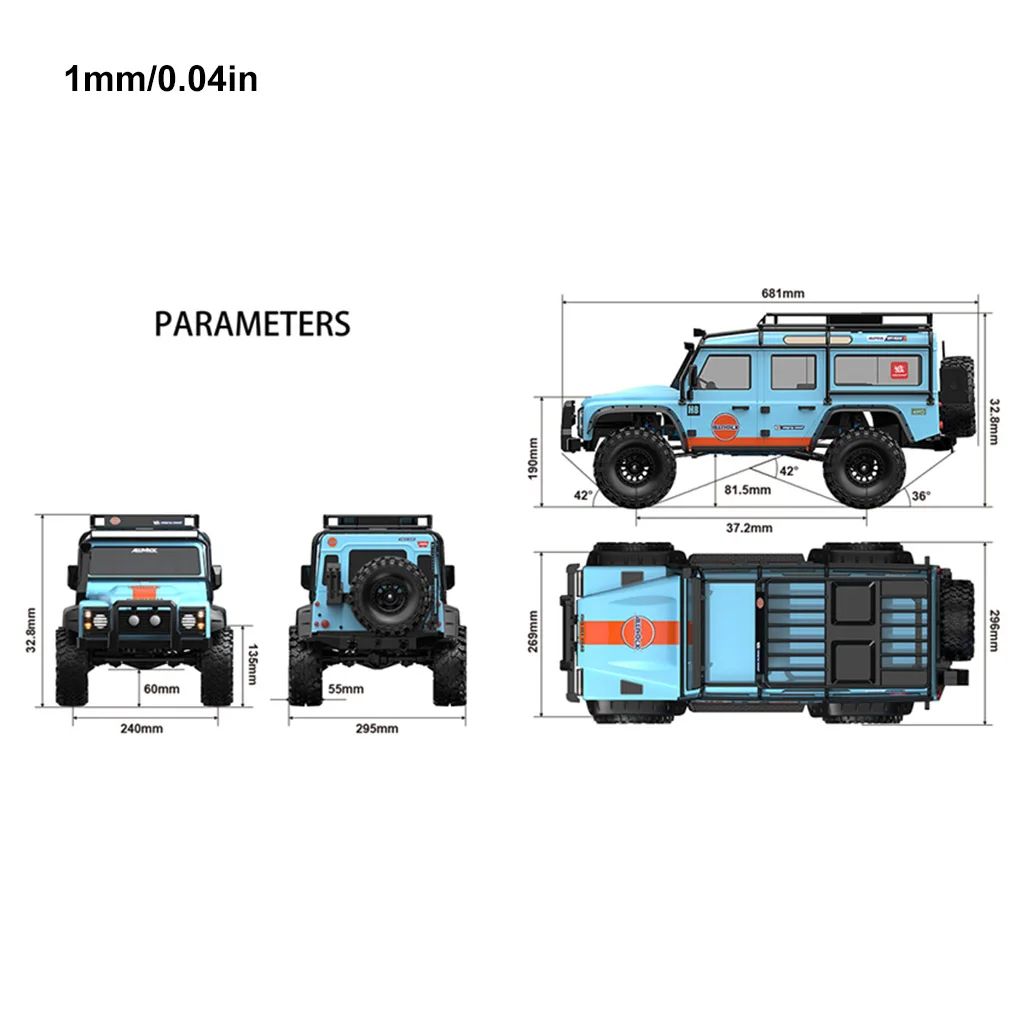 

MJX H8H Westward 4WD Off Road 1/8 RC Car Brushless Climbing Vehicle DC H8H With Light Differential Lock Programing RC Car