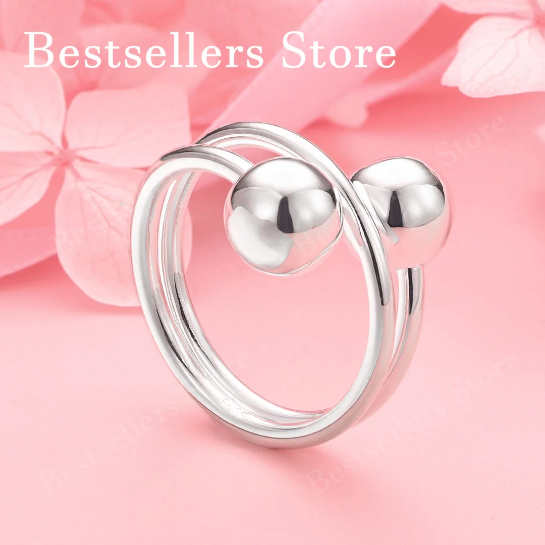 

1 шт., изысканное круглое кольцо из стерлингового серебра 925 пробы с открытием, модный женский аксессуар, ювелирный подарок