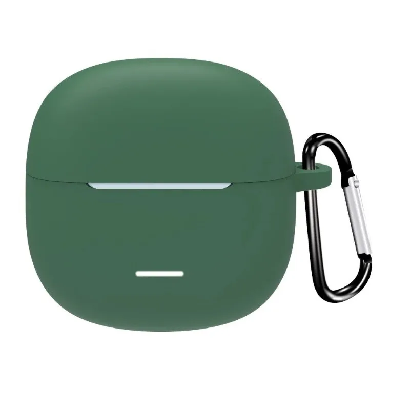 غطاء حماية من السيليكون الناعم لهاتف Redmi Buds 6 Lite سماعة بلوتوث لاسلكية مقاومة للصدمات مع صندوق سماعة رأس بخطاف