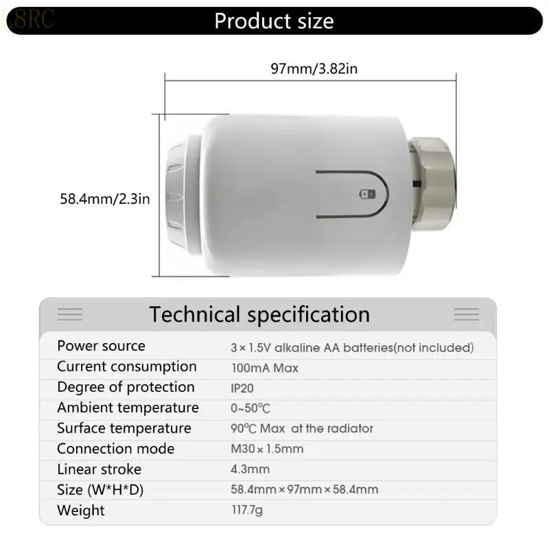 

L8RC Клапаны управления температурой дома интеллектуальные термостат -клапаны для спальни офис