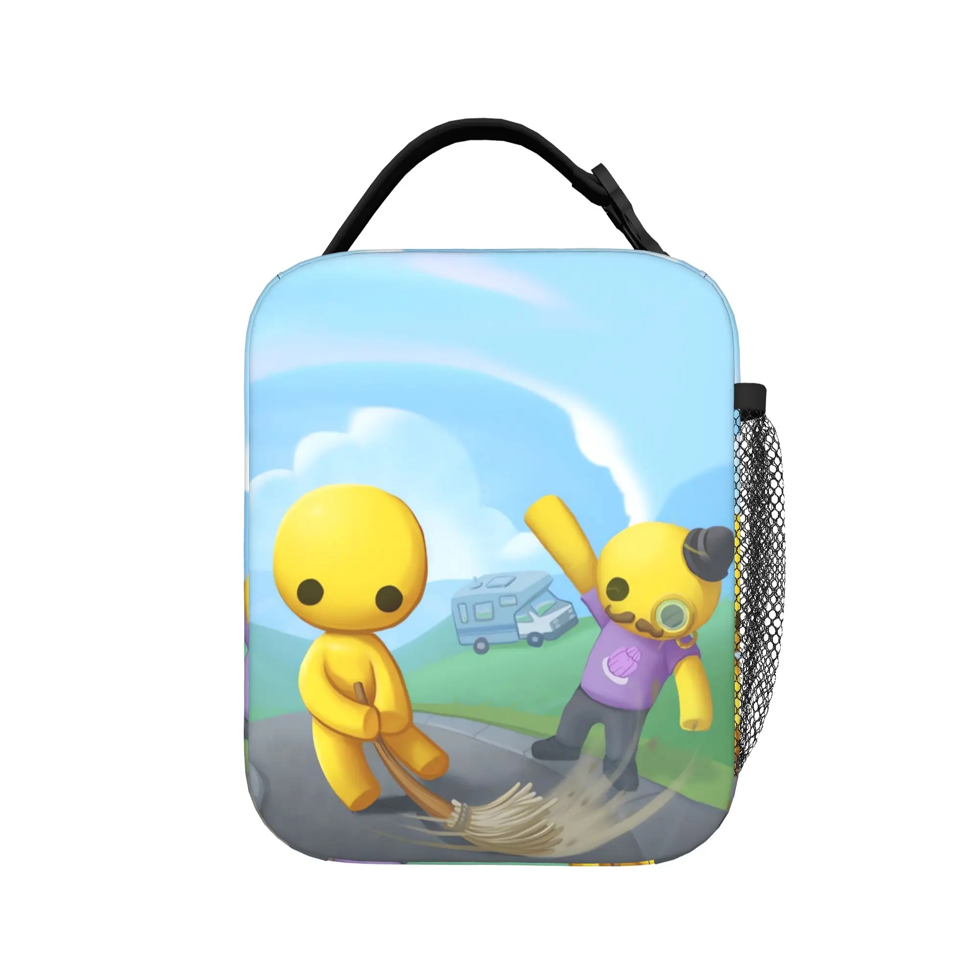 Wobblys Life Gaming Funny Lunch Bag  Aesthetic Lunch Box School Portable Insulated Thermal Tote Handbags For Unisex  Cooler Bag