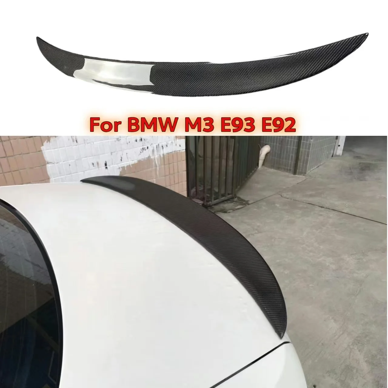 

For BMW E92 for Coupe 328i 335i M3 Wing Lip CF Body Kit Car Accessories High quality Carbon Fiber High Kick Trunk Spoiler Wings