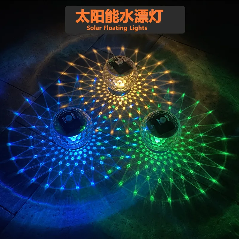 Outdoor Solar Powered Floating Water Lamps for Pond Fish Feeding Decorative Courtyard Lighting Water Pool Lighting
