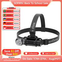 SOFIRN HS41 Headlamp 4000lm Spotlight Floodlight 21700 USB C Rechargeable Flashlight SST20 LED Powerful Torch with Magnet Tail