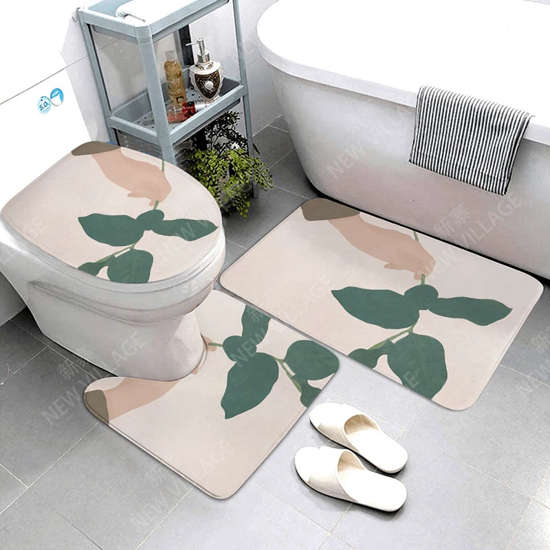 Anti-slip Bath Mat Bathroom Small Rug Shower Mat Decorative Absorbent Foot Mat Entrance Bathtub toilet rug Morandi Nordic Modern