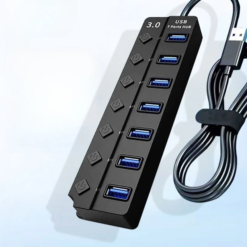 

Laptop USB 3.0 hub 7-port independent switch splitter HUB high-speed expander