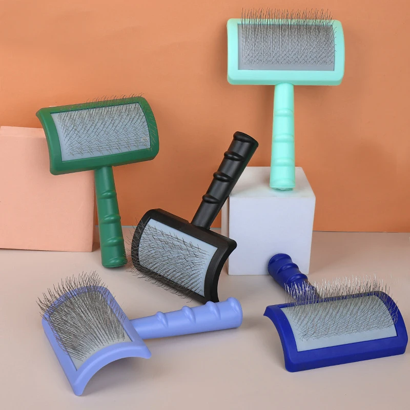 

Puppy Dog Cats Hair Comb Grooming Brush Pet Hair Remover Cleaning Beauty Tools Soft Handle Cat Comb Brush Pet Supplies Accessory