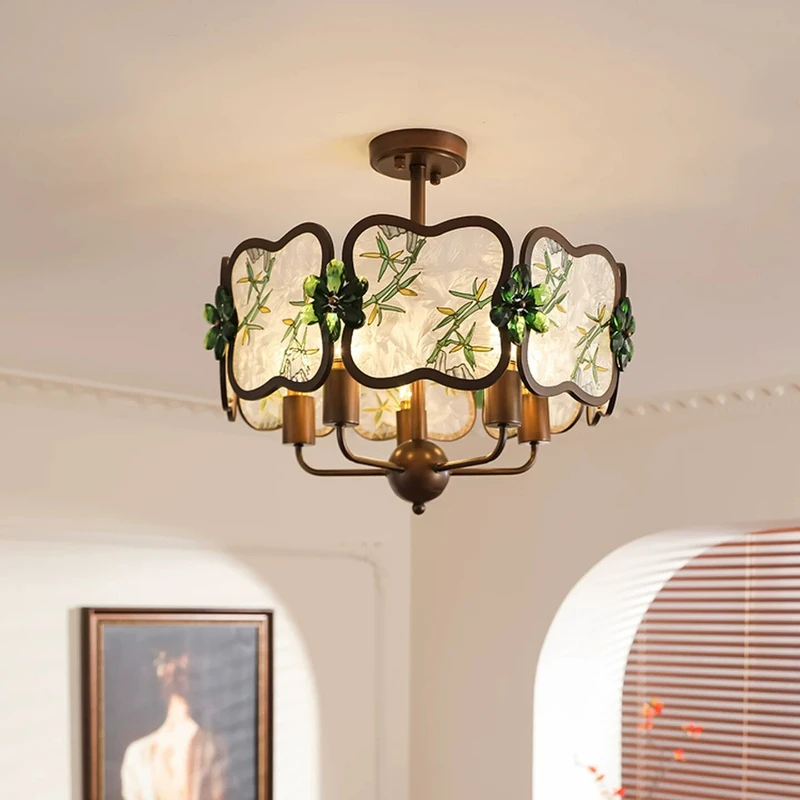 

Retro medieval enamel color Song aesthetic lamps Chinese style room lighting