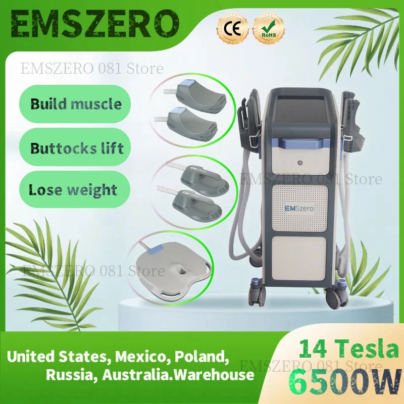 

6500W New RF EMS Body Sculpt Machine Electromagnetic Stimulation Massager Muscle Sculpting Fat Slimming Technology EMSZERO Salon