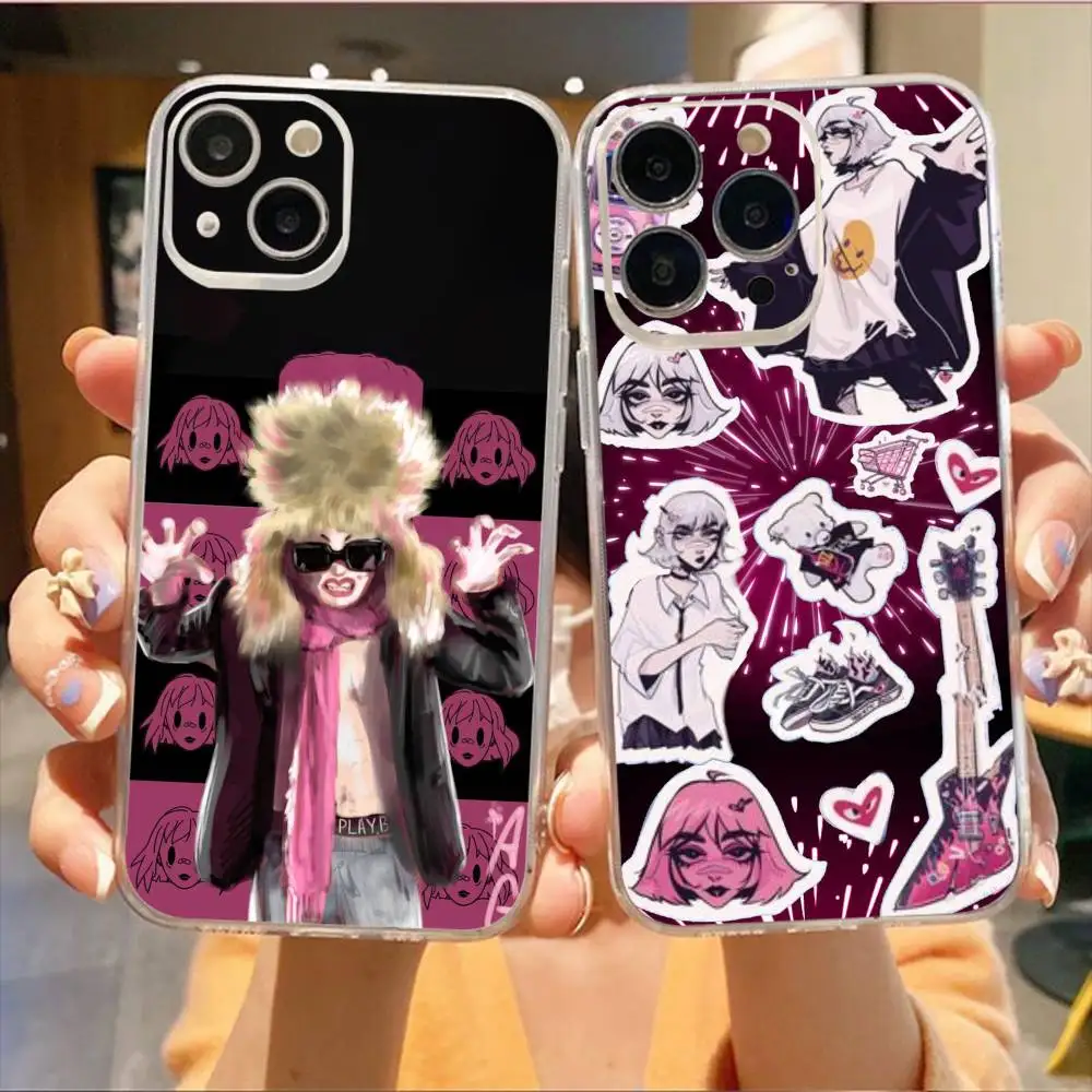 

Singer Poshlaja Molli Phone Case For iPhone17,16,15,14,13,12,11 Plus,Pro Max Soft Transparent Cover