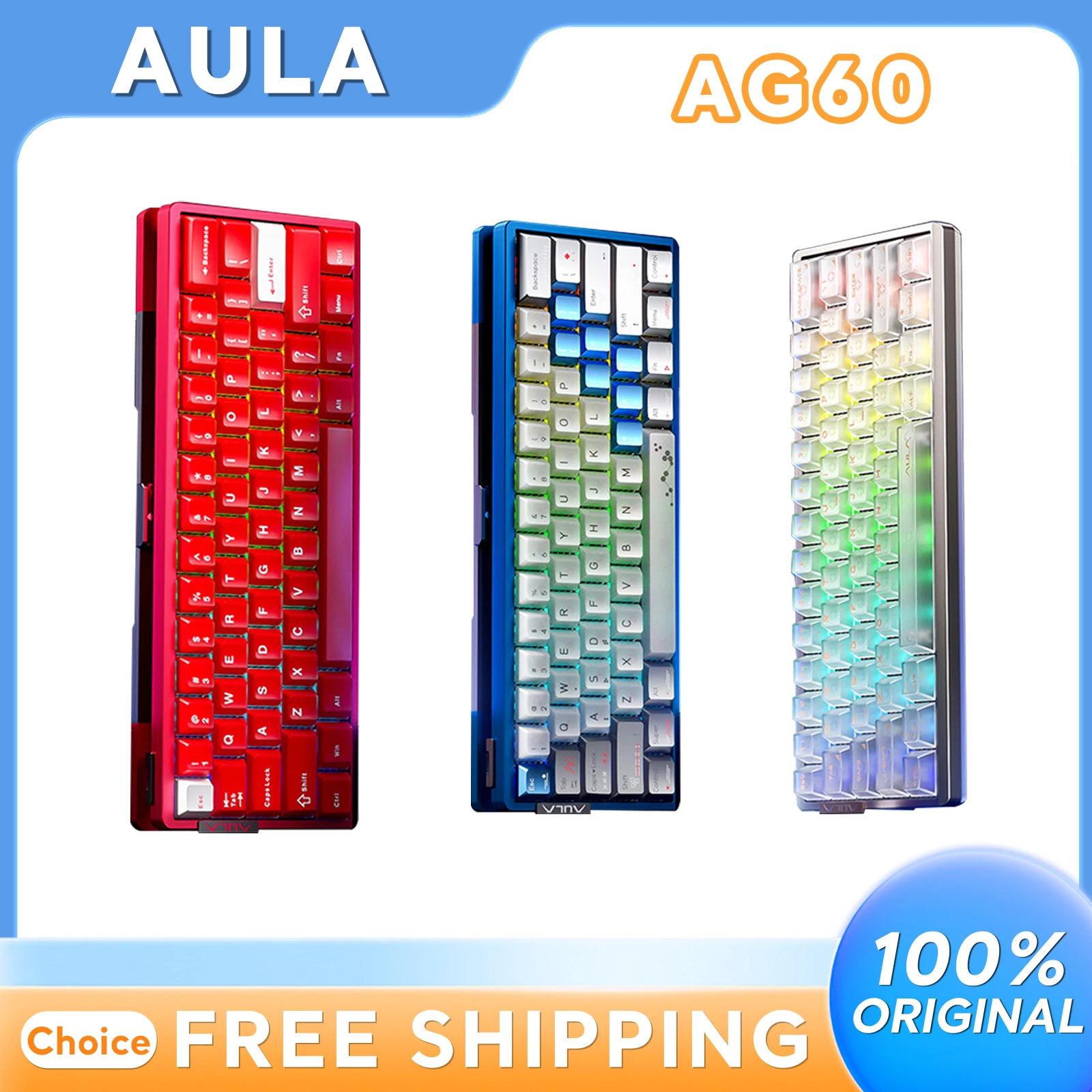 

AULA AG60 Magnetic Axis Wired Mechanical Keyboard Full Aluminum Customizable 3rd Gen Hall Sensor Low Latency Valorant Gamers