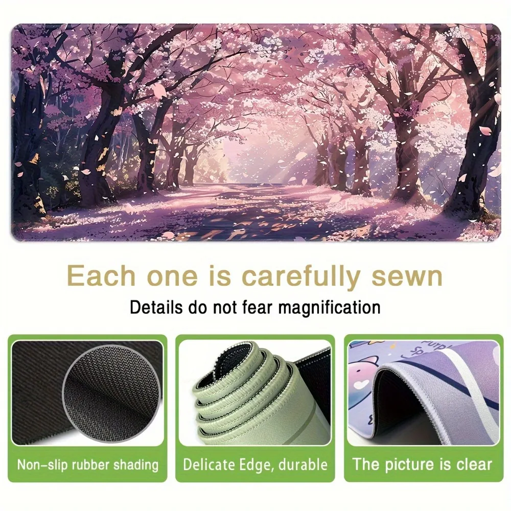 With a large-scale cherry blossom design, the surface is washable and highly suitable for gaming and office environments.