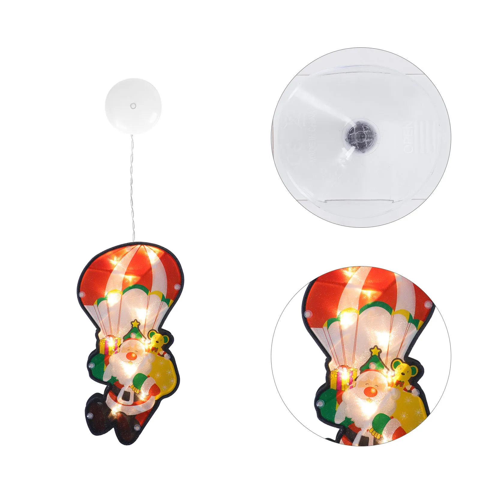 

1Pcs Santa Claus Christmas LED Hanging Light Suction Cup Lamp Window Home Party Festival Decorative Atmosphere Sucker Light