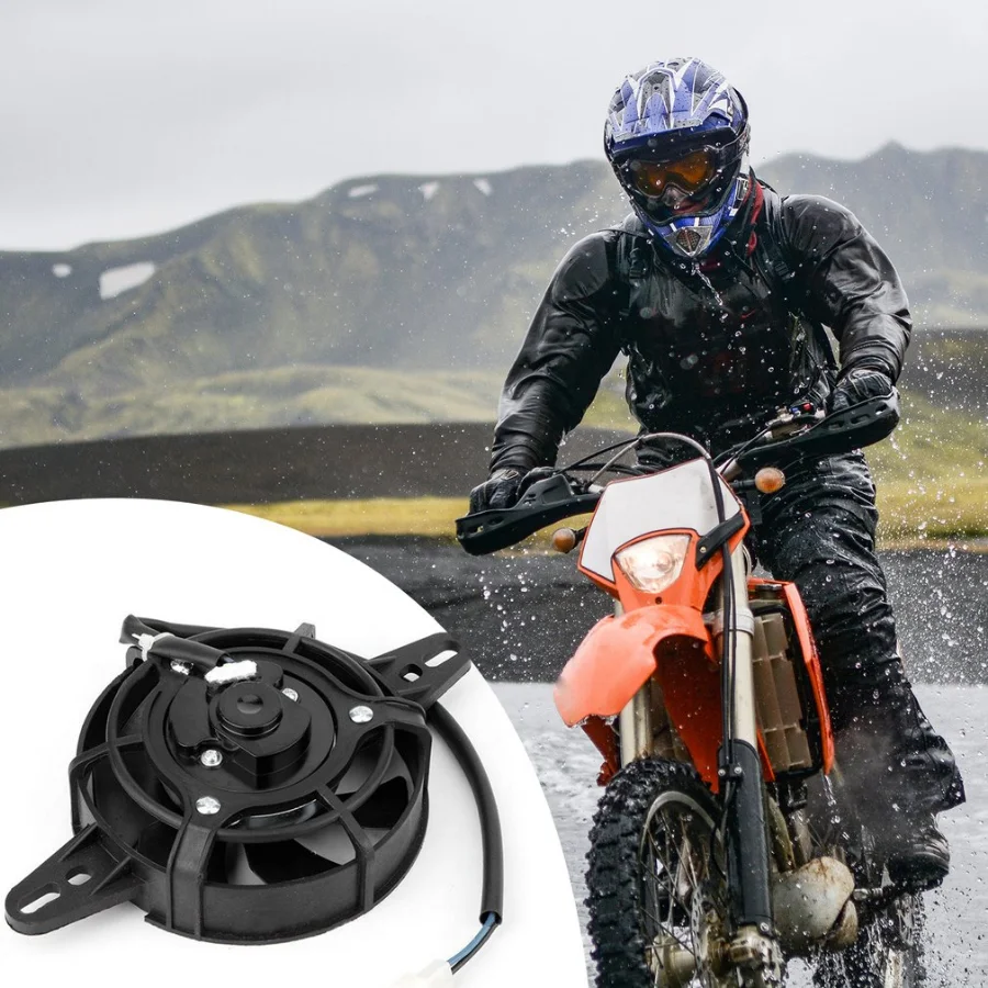 200cc 250cc 300cc Motorcycle Accessory Cooling Fan 120mm Electric Dirt Pit Bike Drive Oil Cooler Water Radiator Equipments Parts