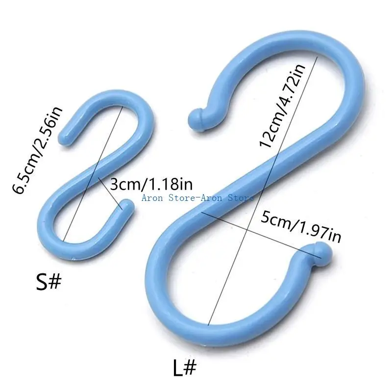 H3CF S Hooks Set of 8 Plastic Portable Multipurpose Hanger