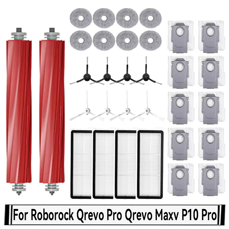 Roborock Qrevo Pro / QREVO MAXV / QREVO S / P10 Pro vacuum cleaner parts main side brush HEPA filter mop accessories replacement