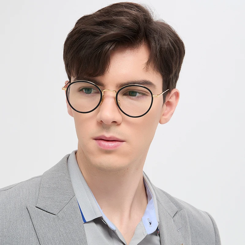 نيويورك موضة TB905 البيضاوي الرجال النظارات الإطار التيتانيوم النقي النساء العلامة التجارية تصميم خفيفة النظارات 1:1 نظارات عالية الجودة #3