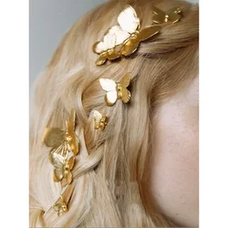 Fashion Butterfly Hair Clip Pins Metal Bridal Hairpin for Women Hair Barrettes Luxury Hair Bangs Clip Wedding Hair Accessories