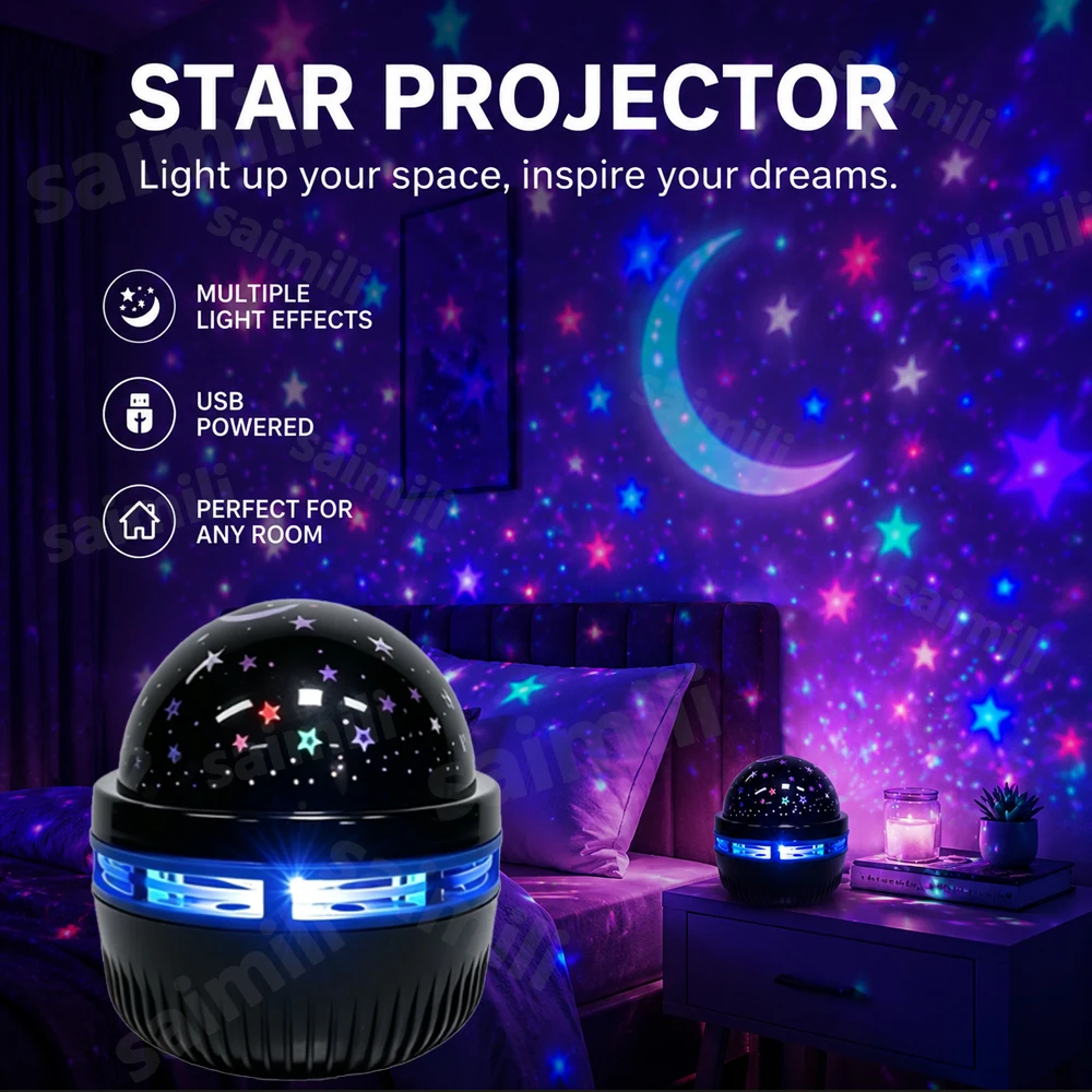 Home Cinema Gaming - RGB Starry Sky Projector Lamp USB