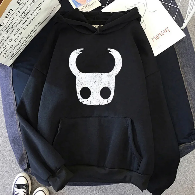 

Game Hollow Knight Cartoon Print Hoodie Autumn and Winter Long-sleeved Coat Pullover Kawaii The Knight Birthday Gift