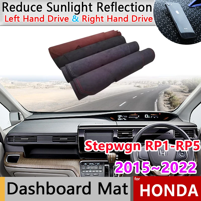 for Honda Stepwgn RP1 RP2 RP3 RP4 RP5 2015~2022 Mat Dashboard Cover Pad Sunshade Rug Leather Anti-Slip Carpet Liner Accessories