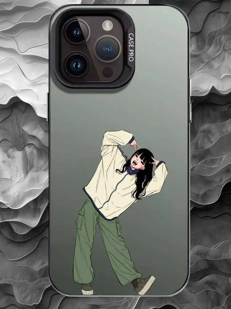 S-Street figure illustration Phone Case For iPhone 17 16 15 14 13 12 11 Pro Max Plus Silver Matte Black Cover