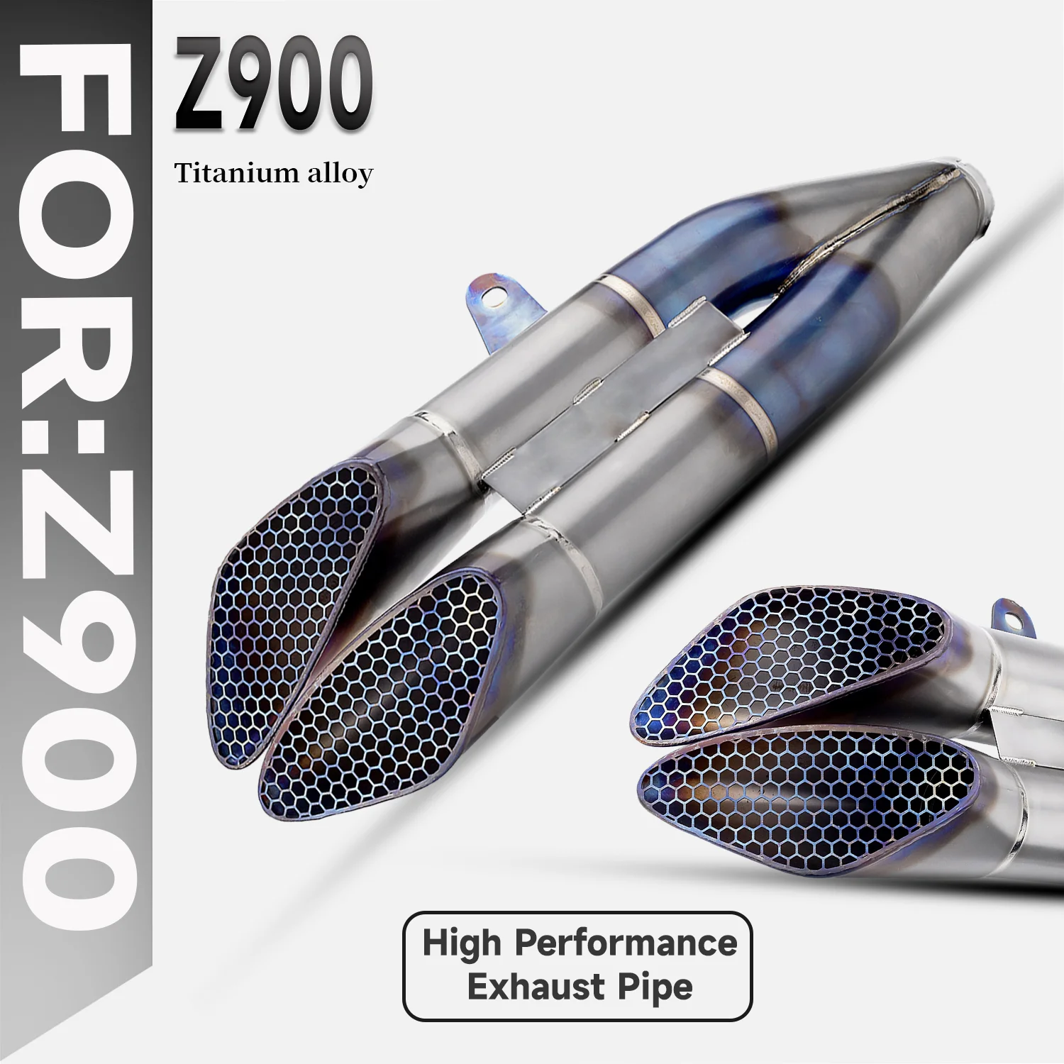 

Z900 Motorcycle Exhaust Ti Alloy Modified exhaust DYNAMIC-GP Honeycomb Original caliber Muffler For Ninja Z900 Z 900