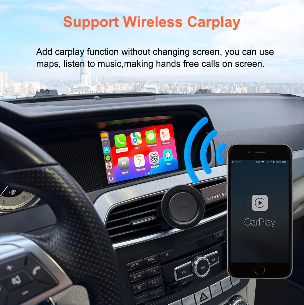 Bonroad Wireless Carplay Android Auto Decoder Box For Mercedes Benz A B C E Class CLA GLA GLK SLK CLS ML GL NTG4.5 System Module – Detail 5