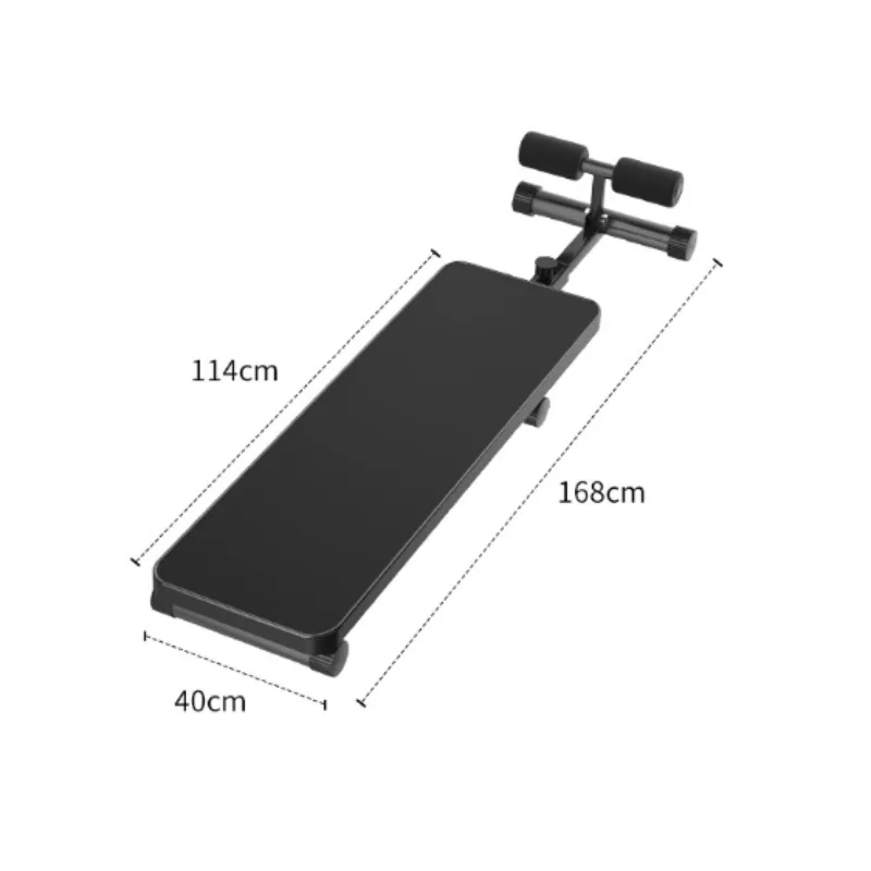 Home Fitness Ab Bench Sit-up Aid Multi-position Adjustment Compact and Lightweight Space-saving for Various Floor Surfaces